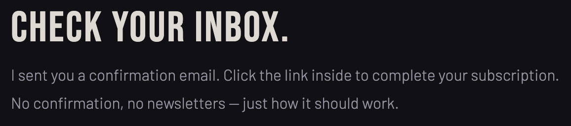 MailerLite subscription form